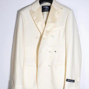 HommeGirls double-breasted tuxedo wool blazer – NEW